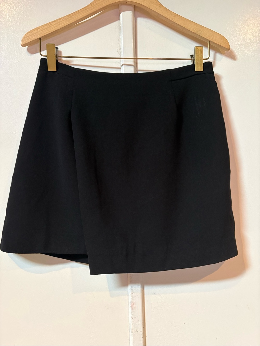 Black Asymmetrical Mini Skort
